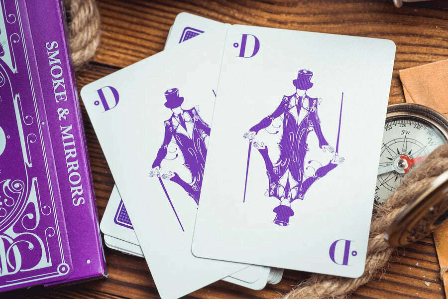 Smoke & Mirrors v9 Purple Playing Cards USPCC