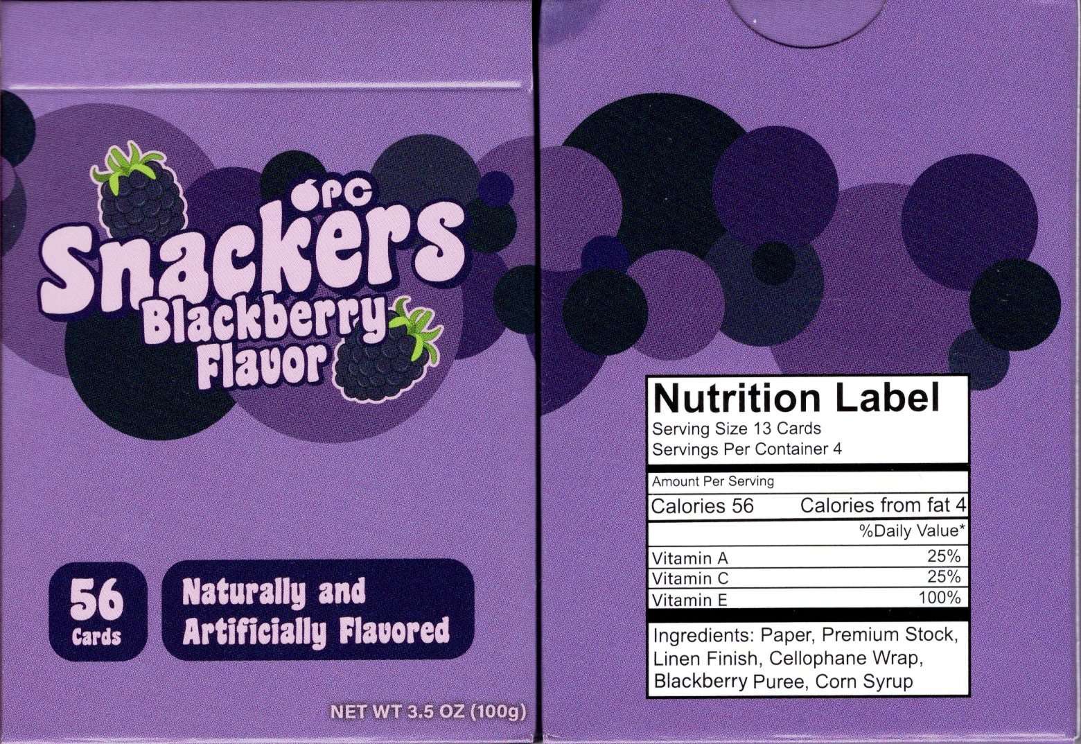 Snackers Blackberry Playing Cards USPCC