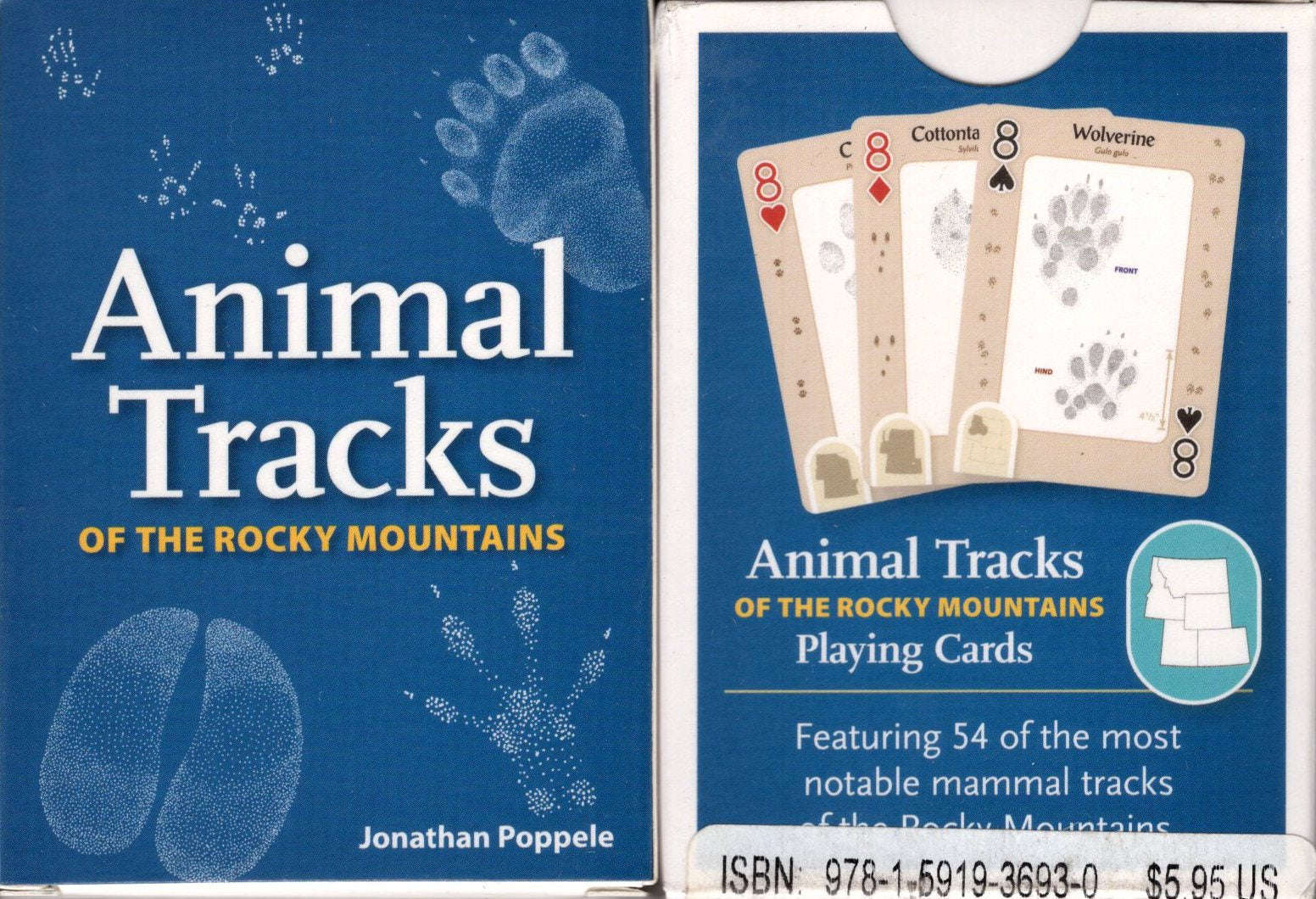 Animal Tracks of the Rocky Mountains Playing Cards