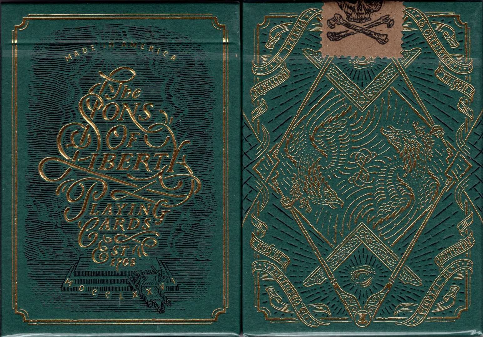 Sons of Liberty Green Playing Cards USPCC