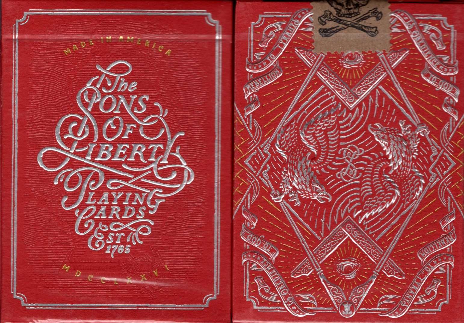 Sons of Liberty Patriot Red Playing Cards USPCC