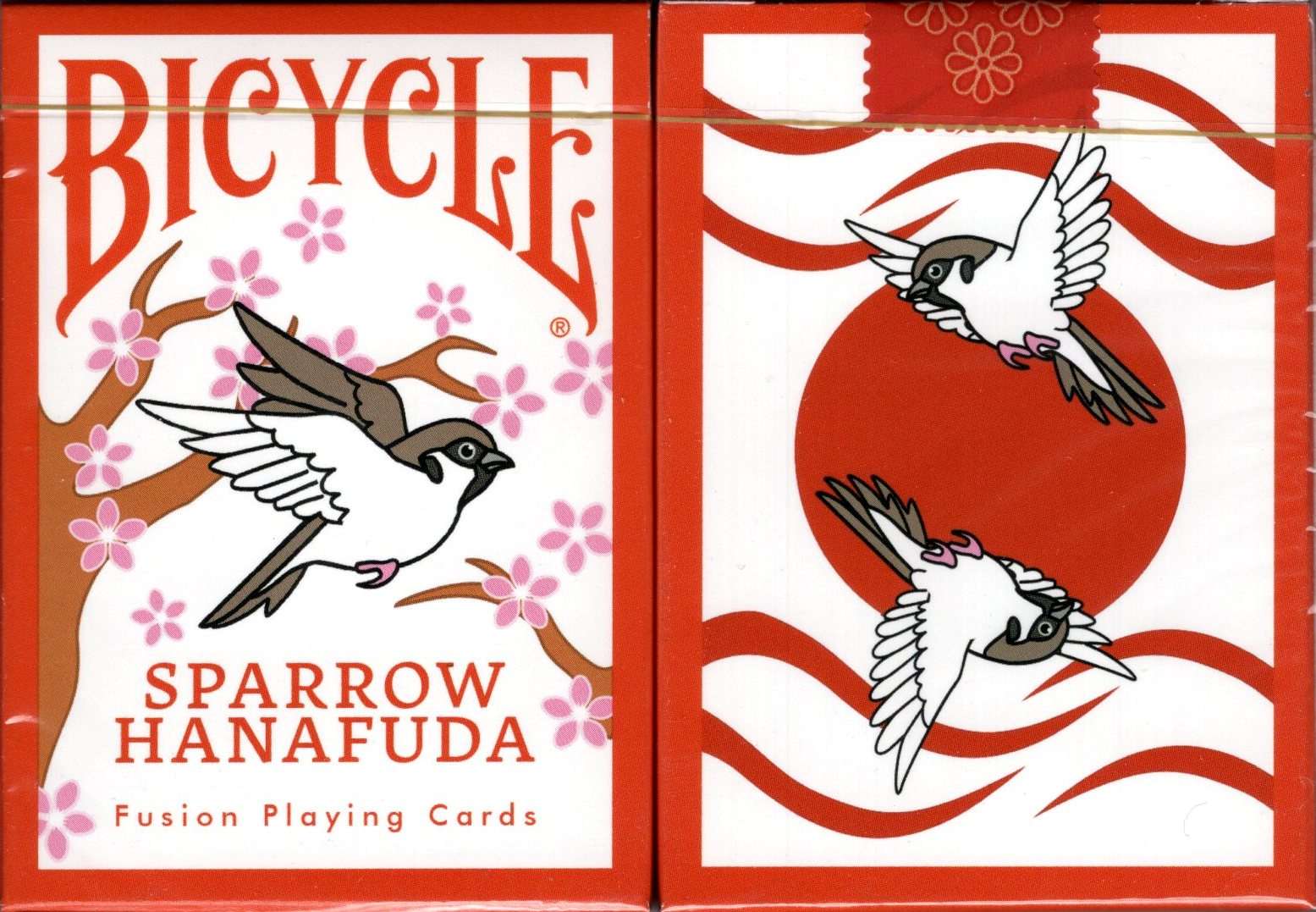 Sparrow Hanafuda Gilded Bicycle Playing Cards