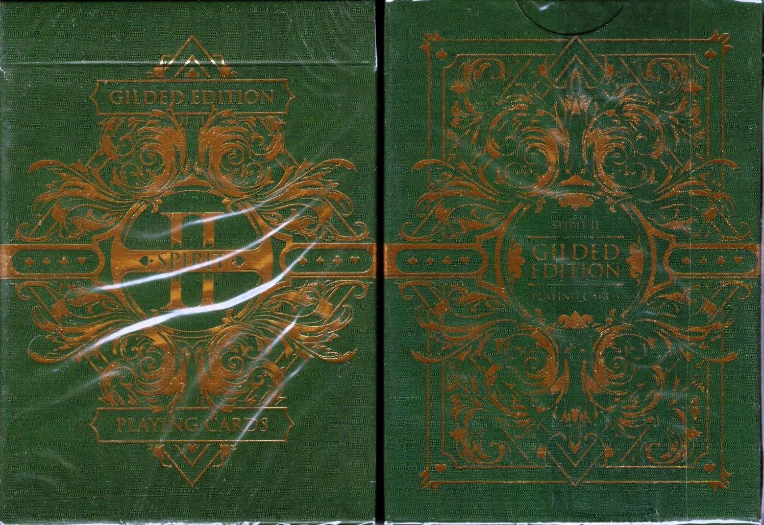 Spirit II Green Gold Gilded Playing Cards USPCC