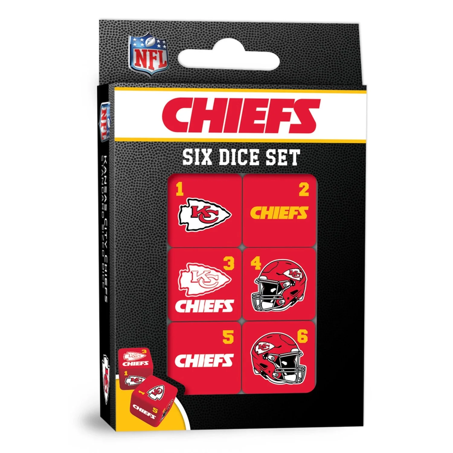 Kansas City Chiefs Dice Set by Masterpieces