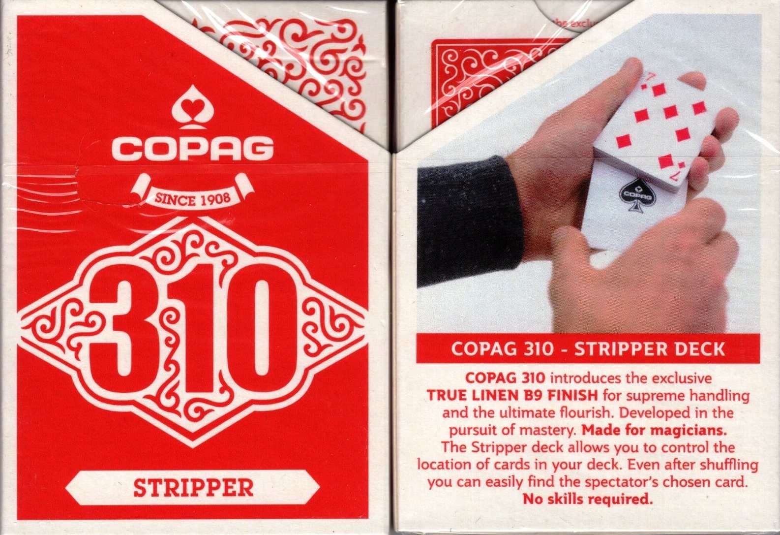 Stripper COPAG 310 Red Playing Cards Cartamundi