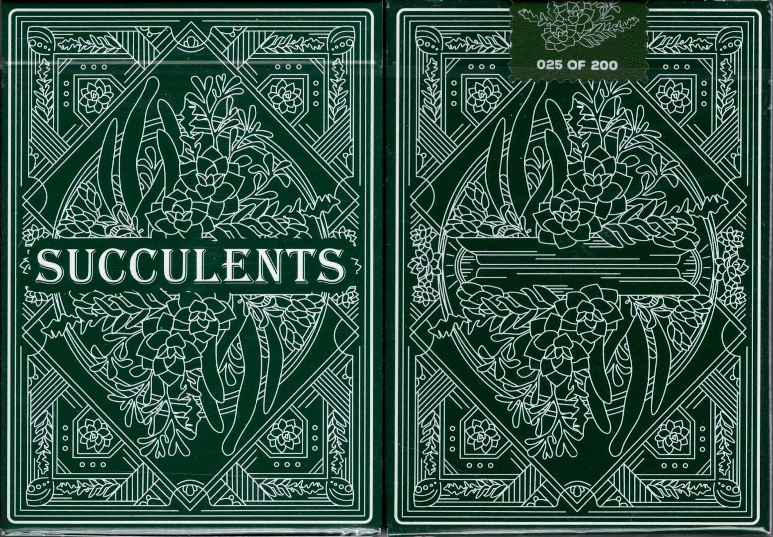 Succulents Gilded Playing Cards USPCC