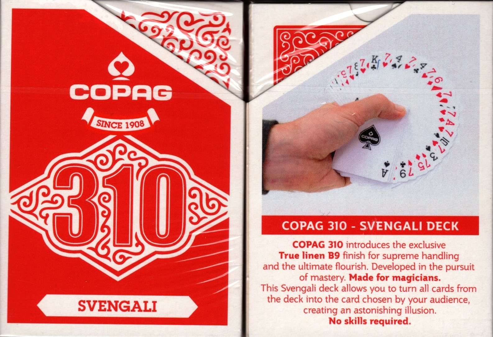Svengali COPAG 310 Red Playing Cards Cartamundi