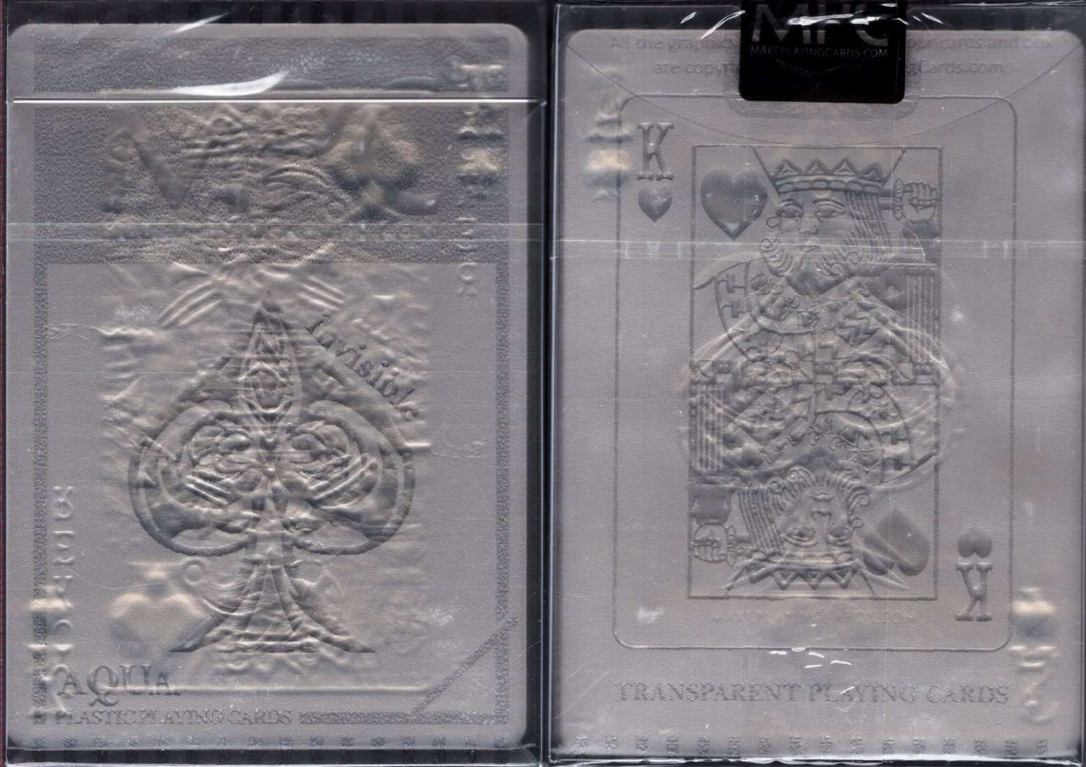AQUA Invisible Plastic Playing Cards MPC