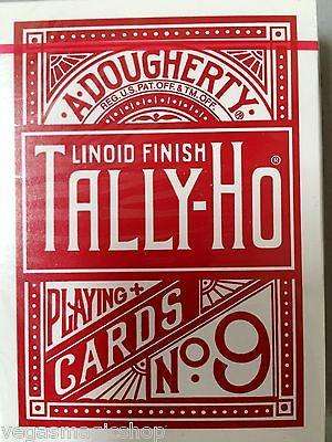Tally-Ho Fan Back Red Playing Cards