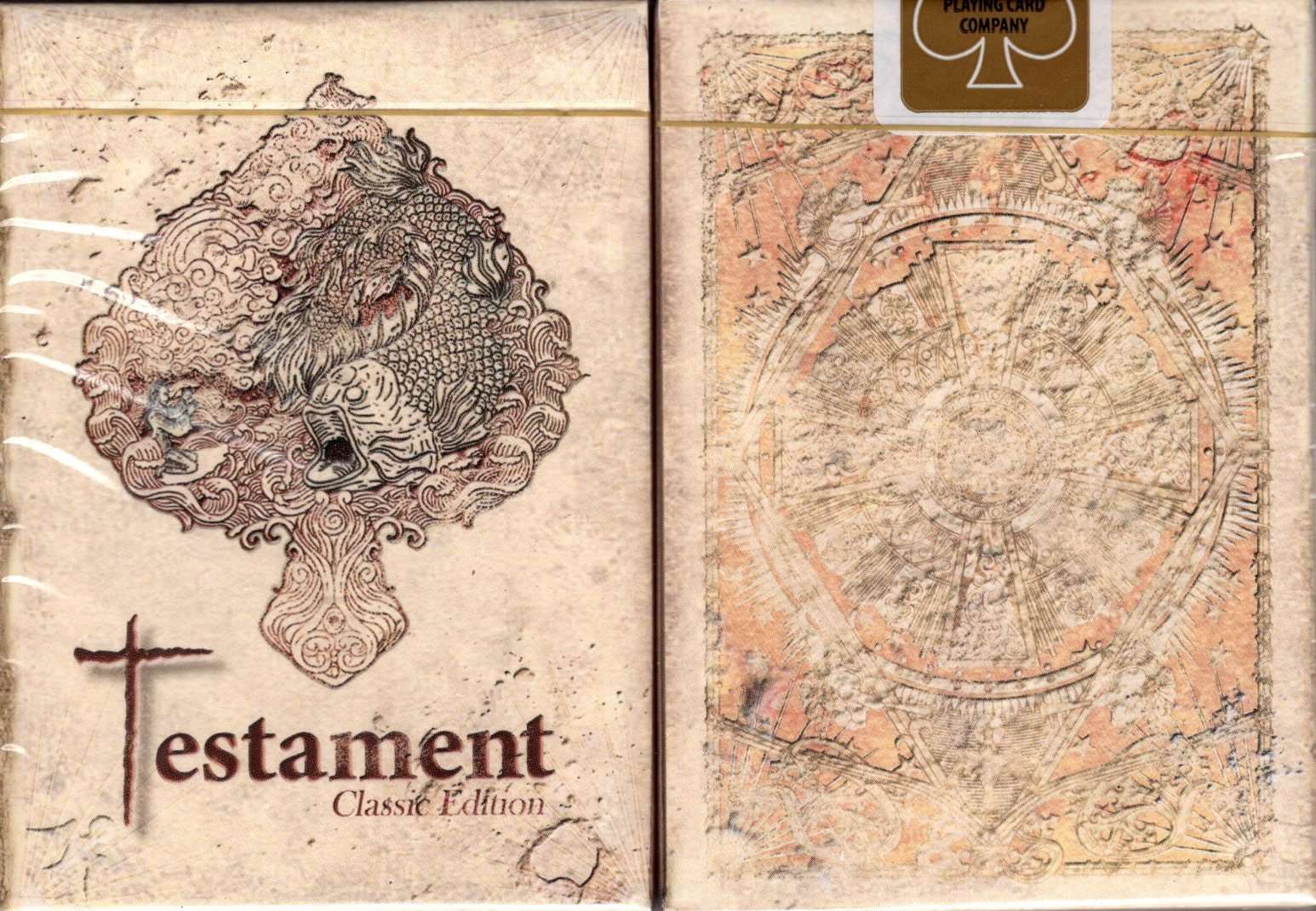 Testament Classic Antique Gold Gilded Playing Cards USPCC