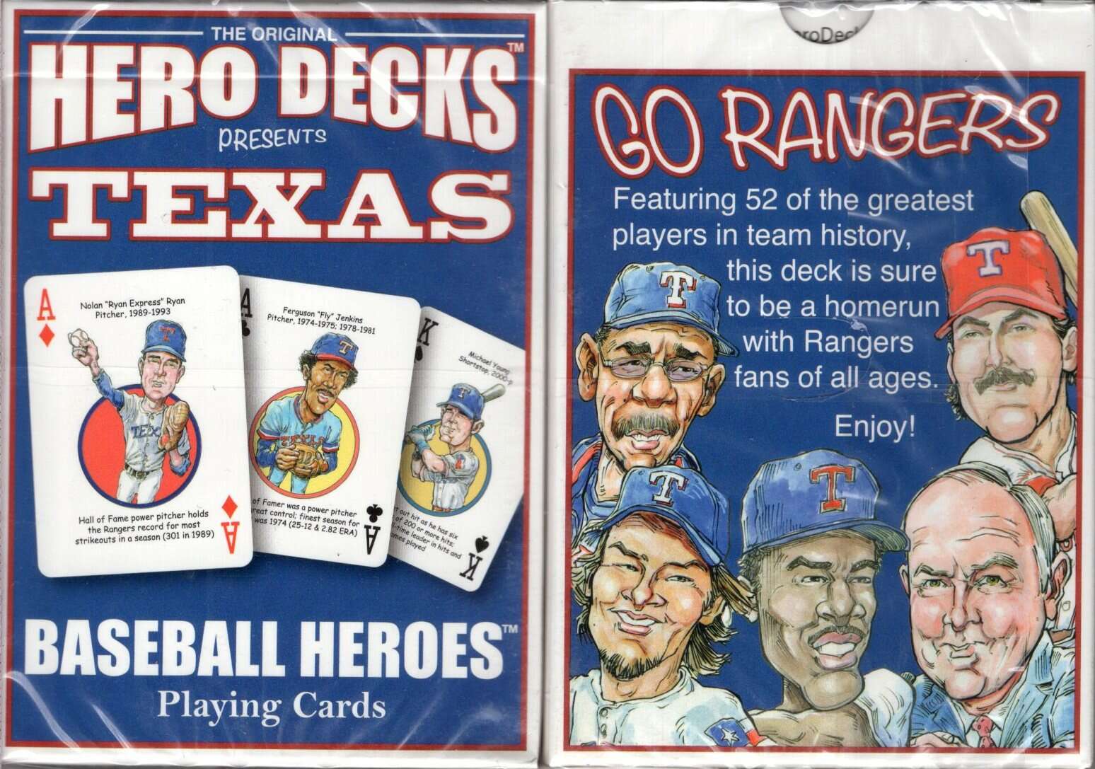 Texas Baseball Heroes Playing Cards