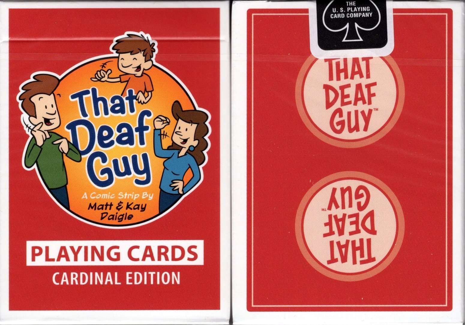 That Deaf Guy Cardinal Red Playing Cards USPCC