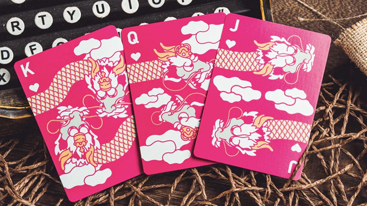 The Dragon Pink Gilded Playing Cards MPC