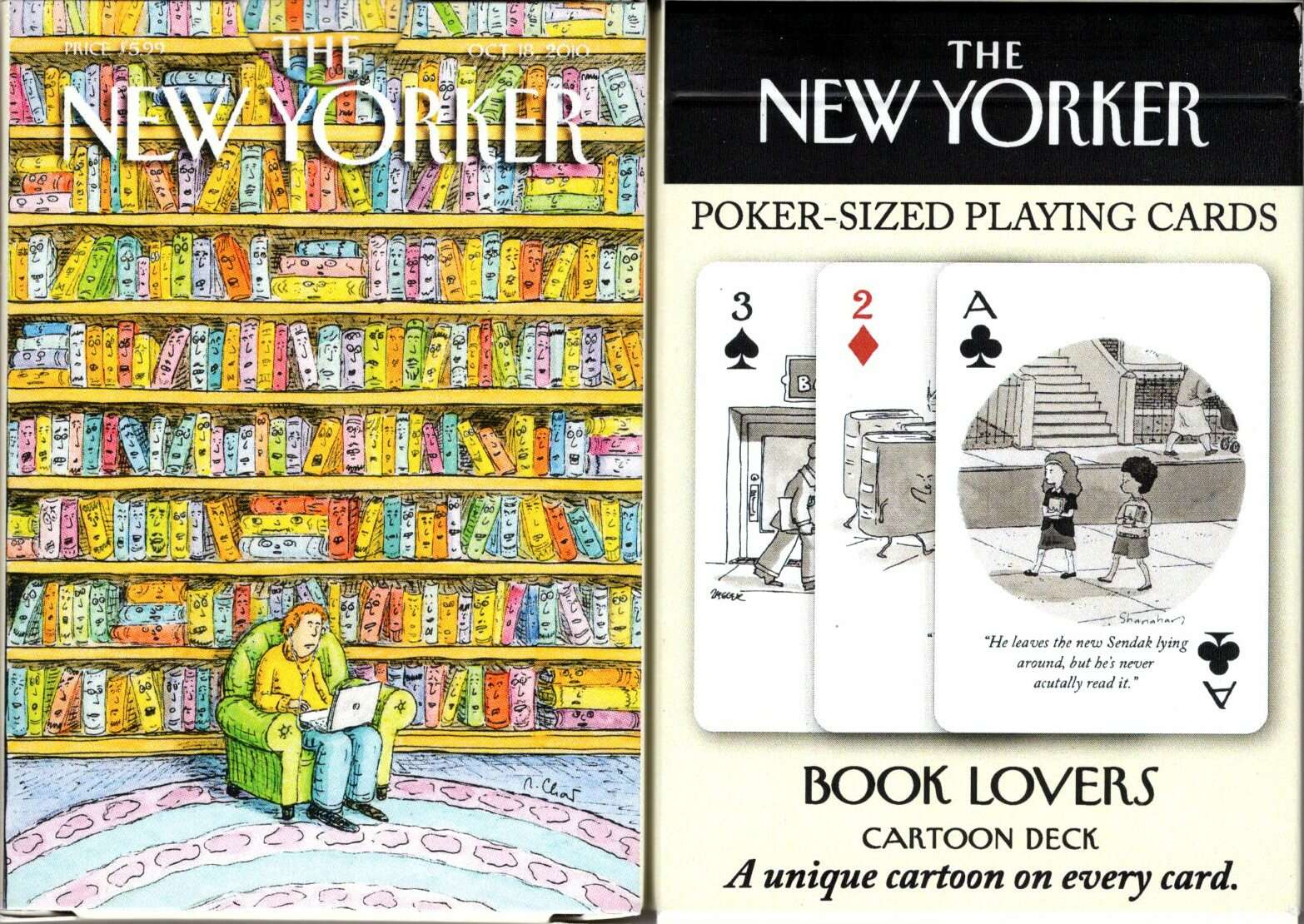 The New Yorker Book Lovers Cartoon Playing Cards NYPC