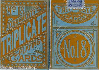 Triplicate No.18 Blue Playing Cards Deck USPCC