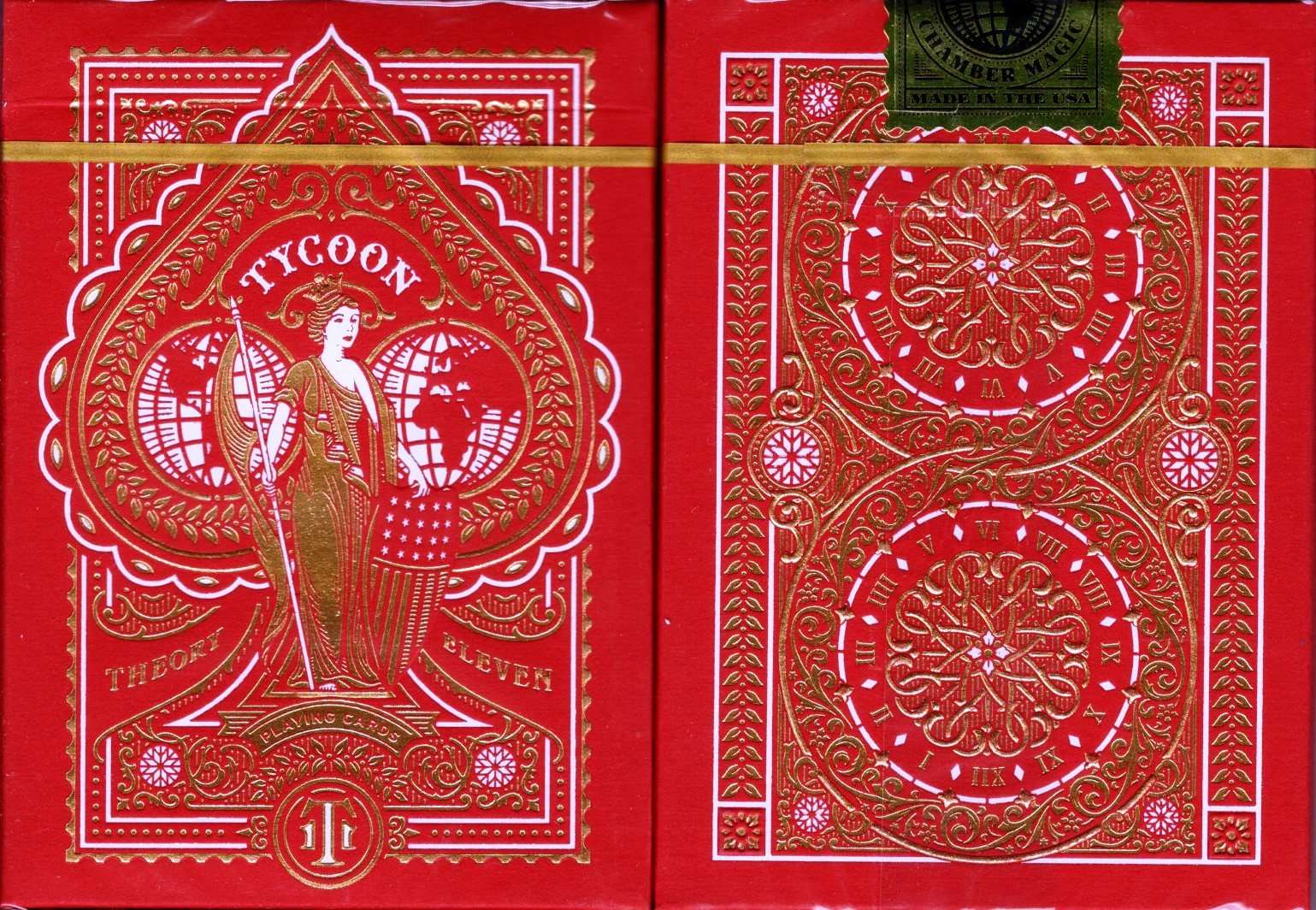 Tycoon Crimson Red Playing Cards USPCC
