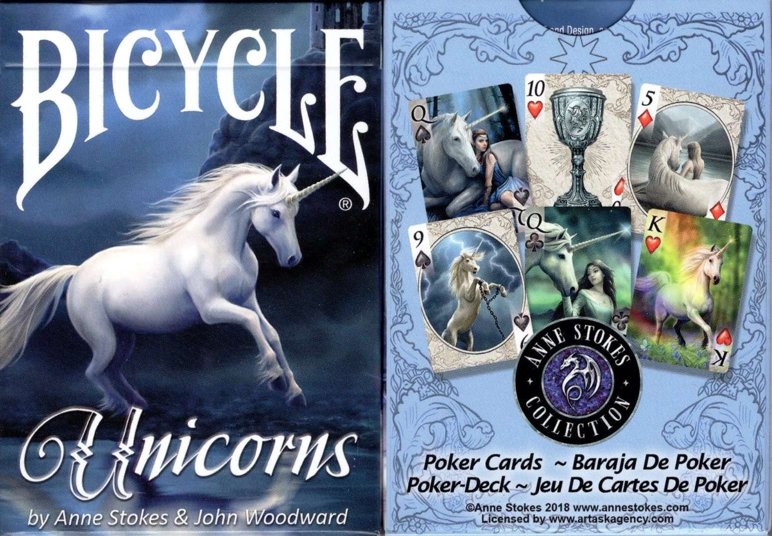 Unicorns Bicycle Playing Cards