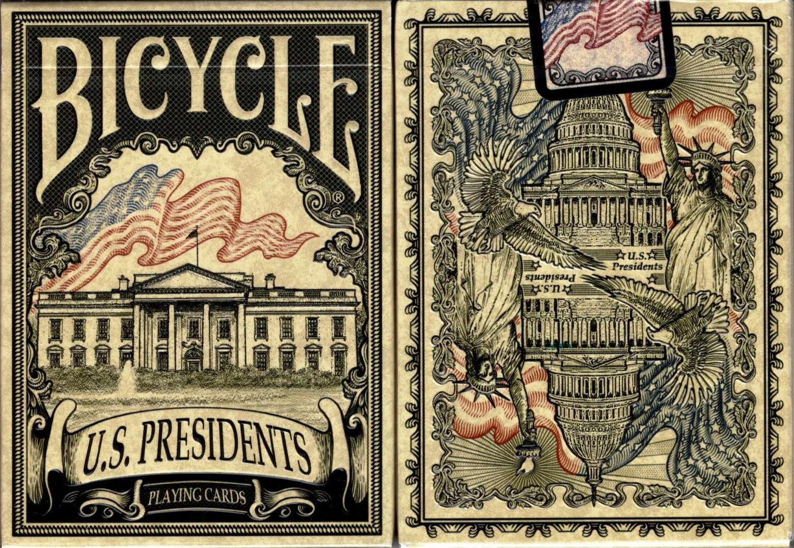 US Presidents Black Bicycle Playing Cards