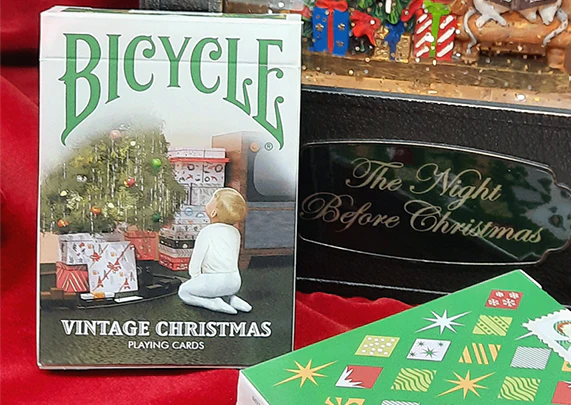 Vintage Christmas Bicycle Playing Cards