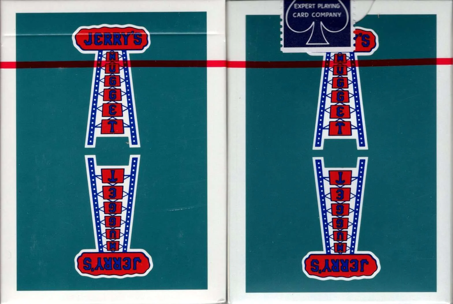 Vintage Feel Jerry's Nugget Aqua Playing Cards EPCC