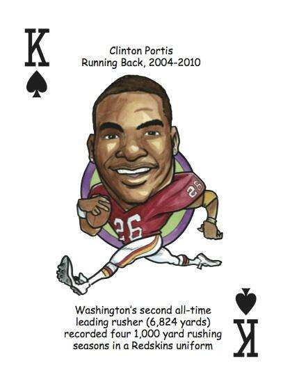 Washington Football Heroes Playing Cards