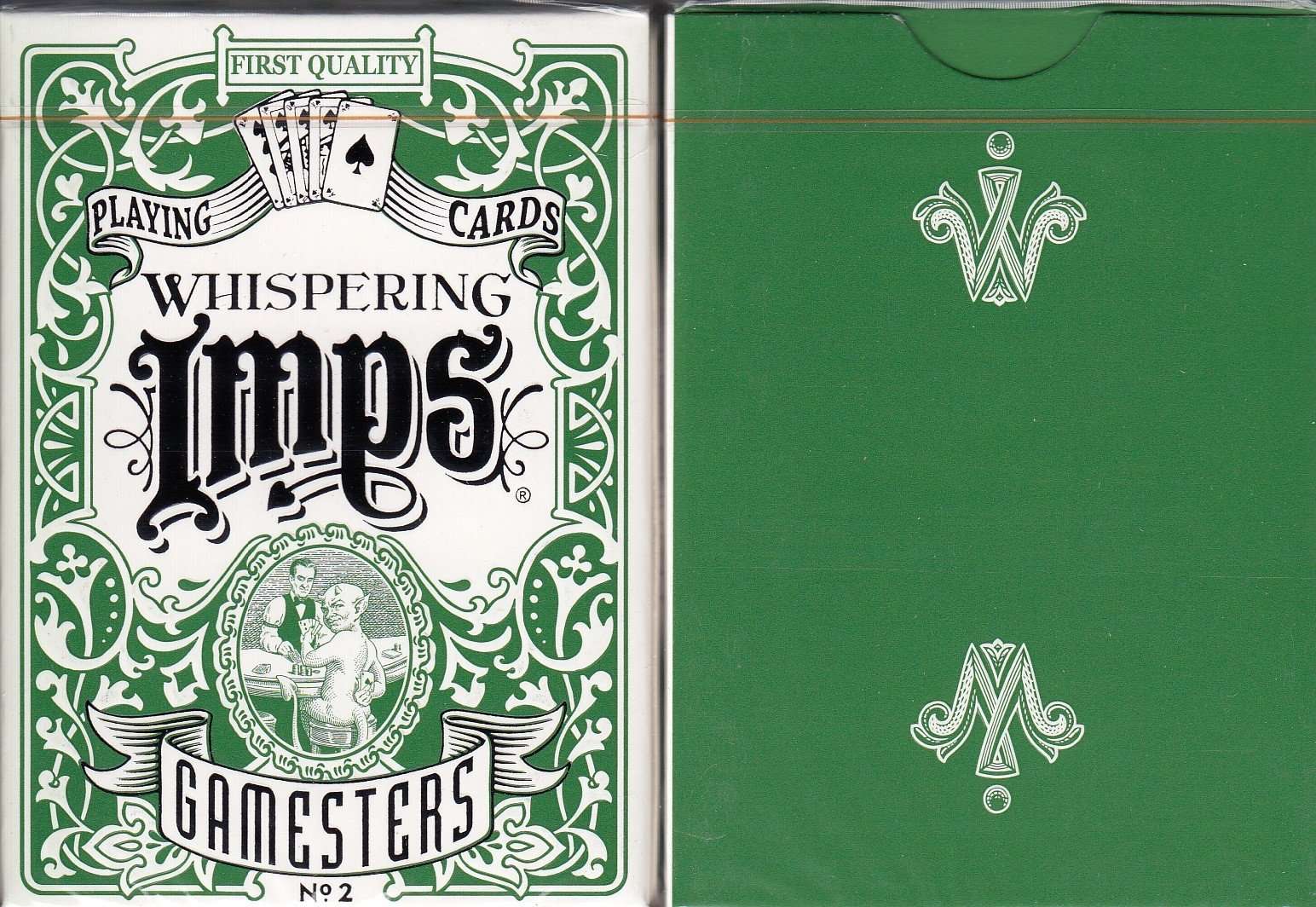 Whispering Imps Gamesters Exclusive Green Playing Cards EPCC