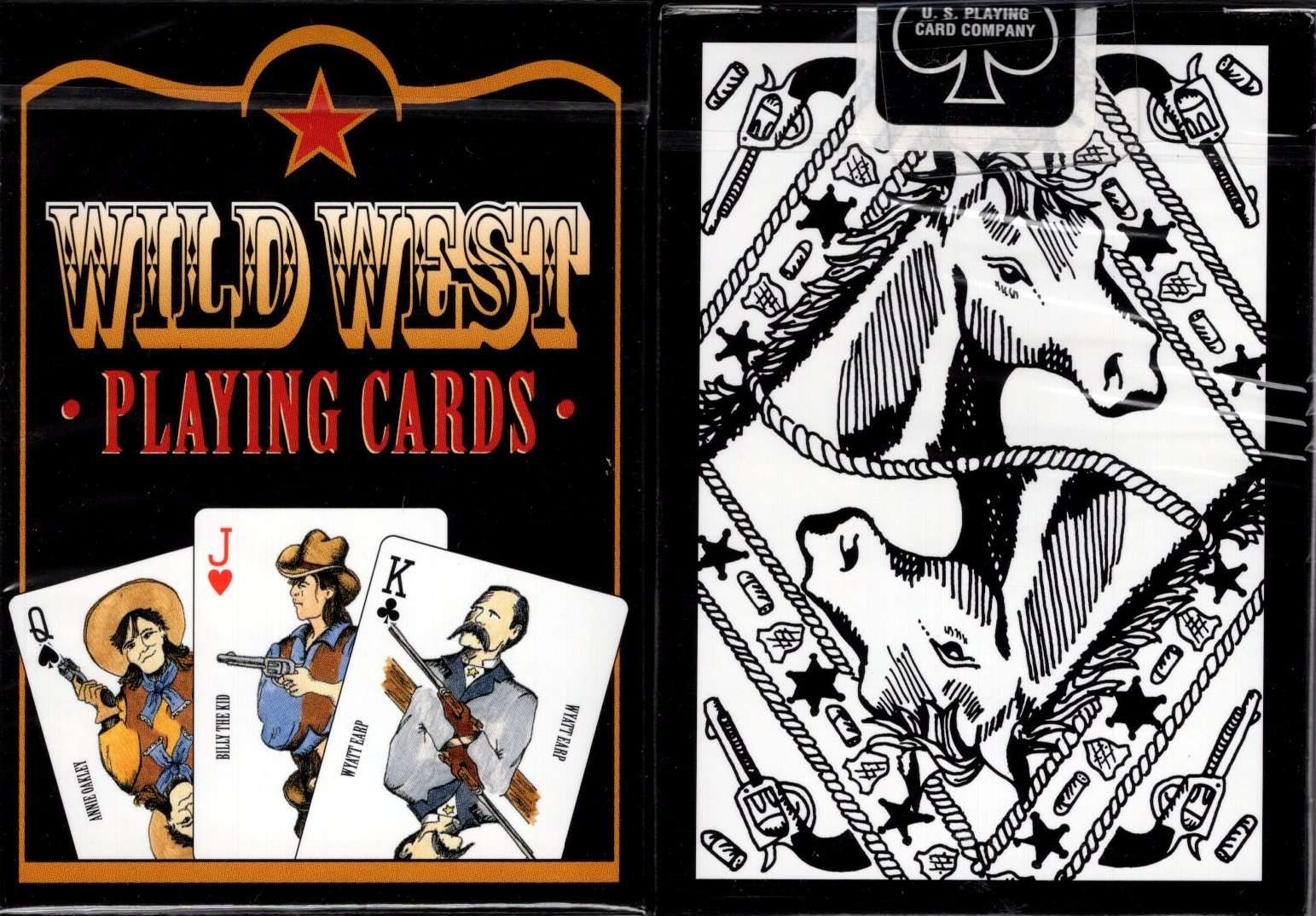 Wild West Black Playing Cards USPCC