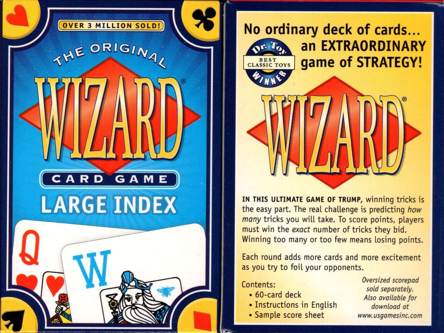 Wizard Card Game Large Index USGS