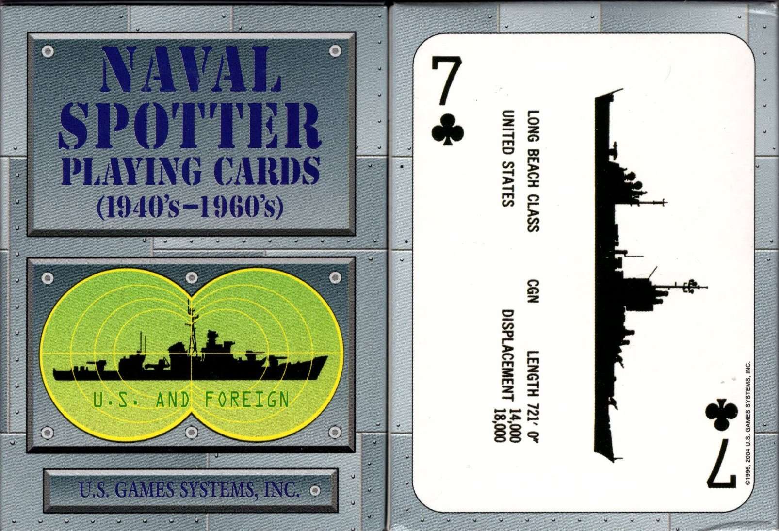 World War II Naval Spotter Playing Cards USGS