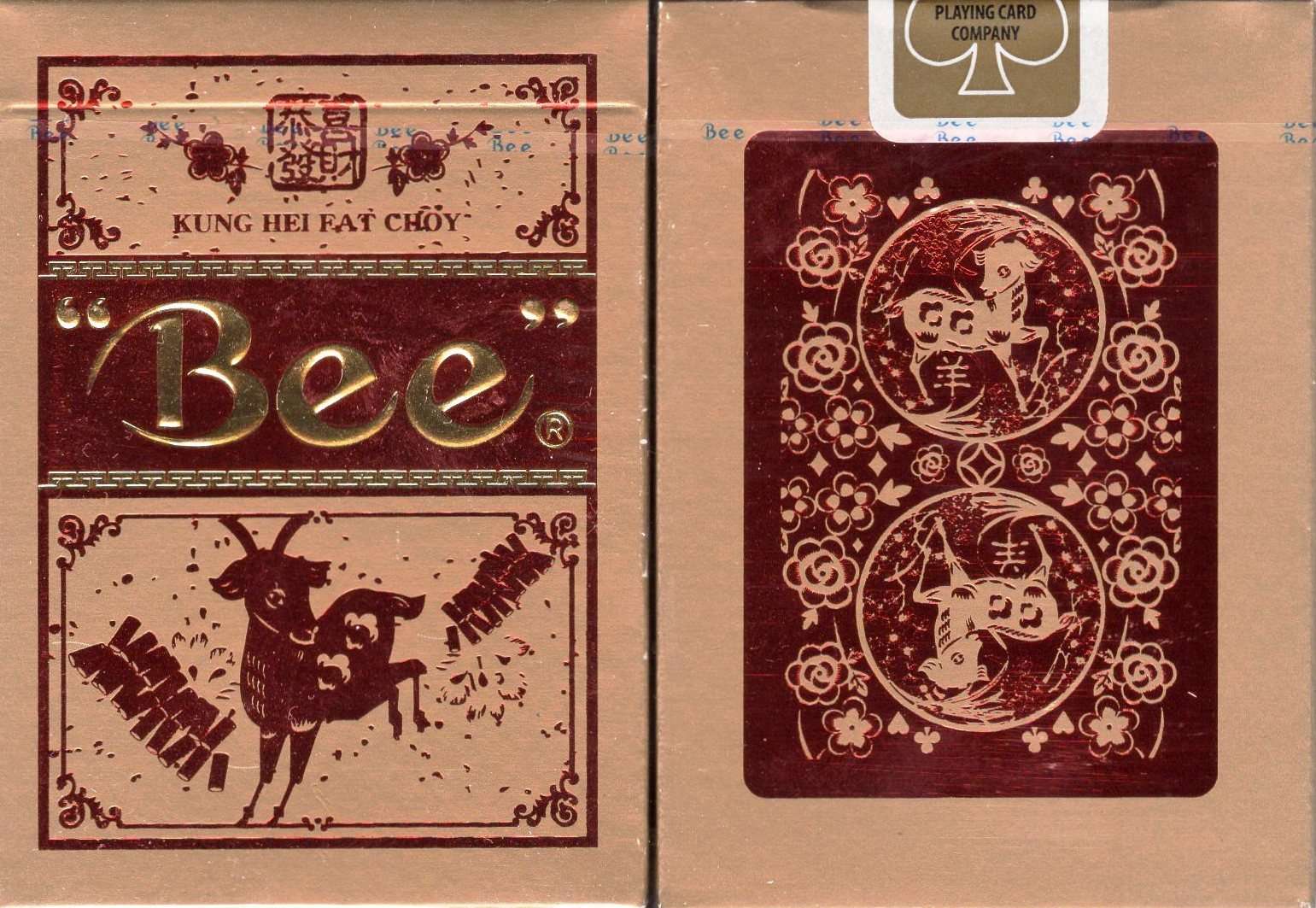Year of the Goat Kung Hei Fat Bee Playing Cards