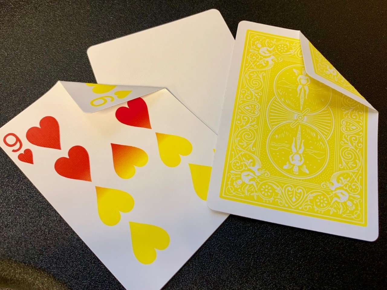 Yellow Rider Back Bicycle Playing Cards with Gaff Cards and 1 Joker