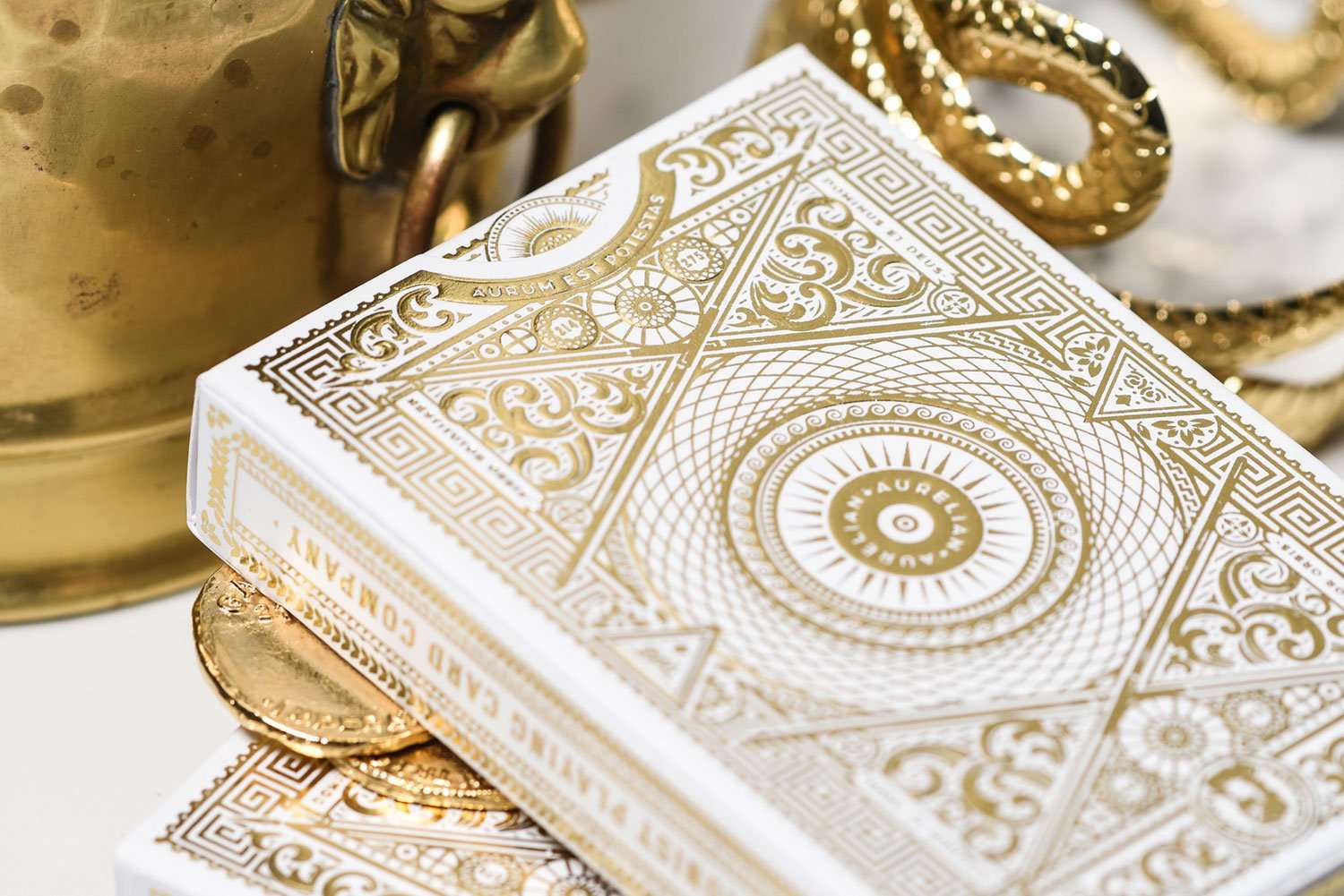 Aurelian White Playing Cards Cartamundi