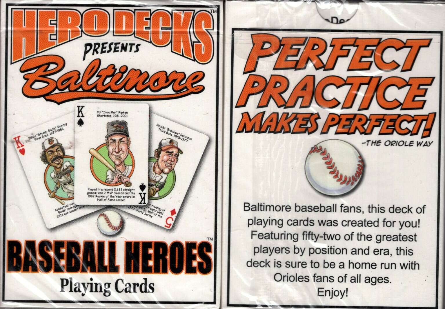 Baltimore Baseball Heroes Playing Cards