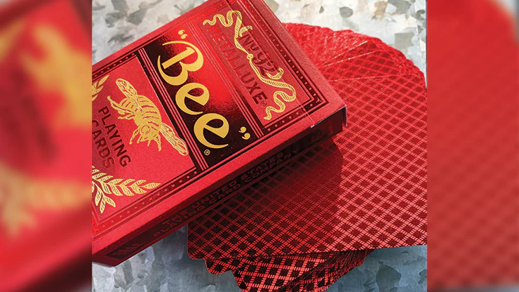 Bee MetalLuxe Red Playing Cards