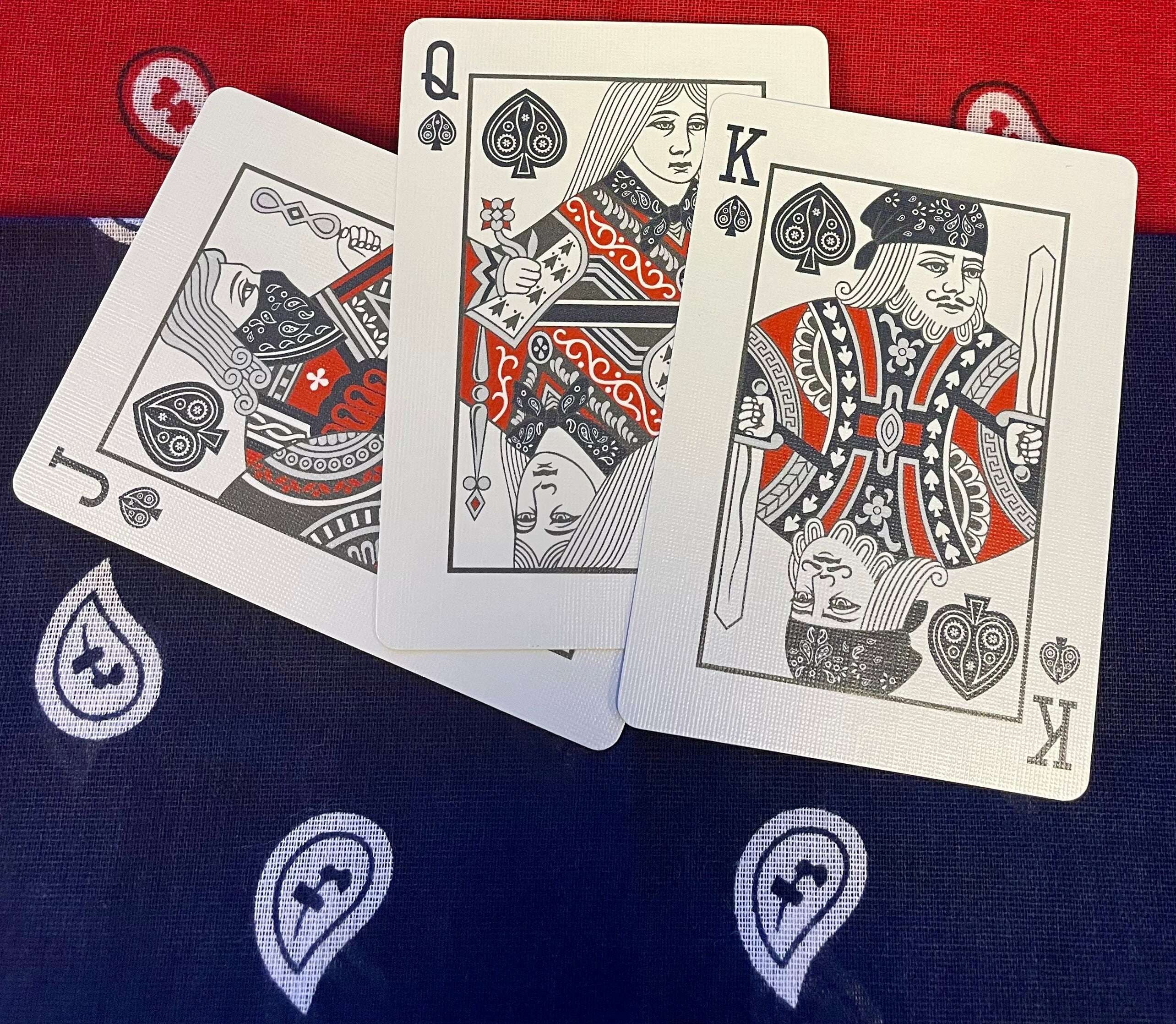 Bicycle Bandana Gilded Playing Cards - Sun Bleached Crimson