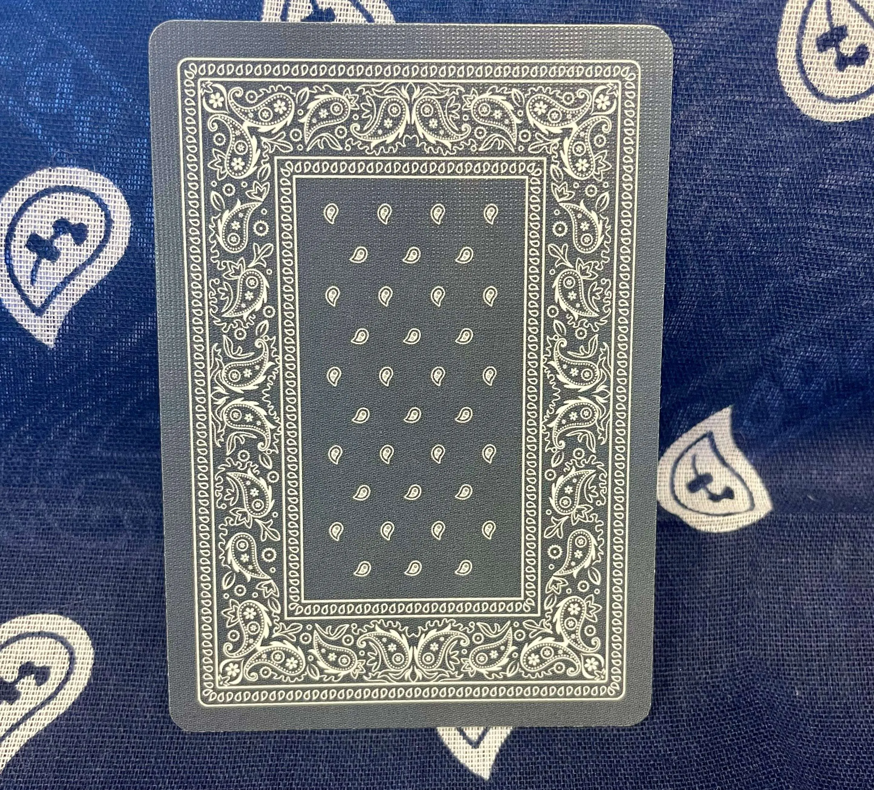 Bicycle Bandana Gilded Playing Cards - Worn Demin Blue