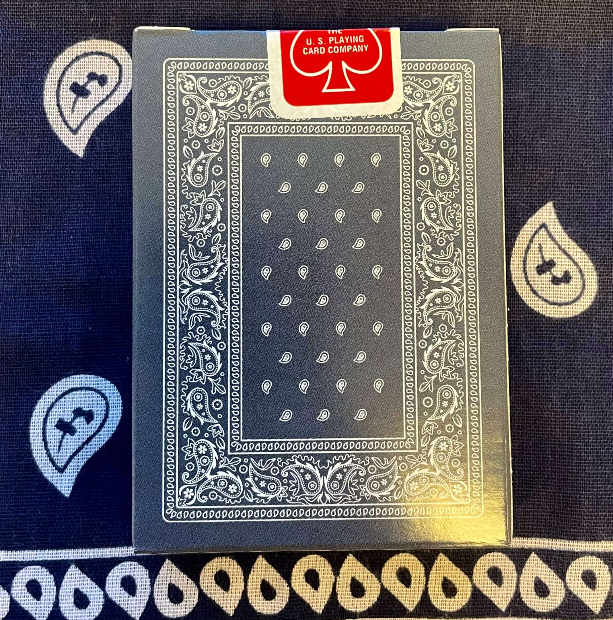 Bicycle Bandana Playing Cards - Worn Denim Blue