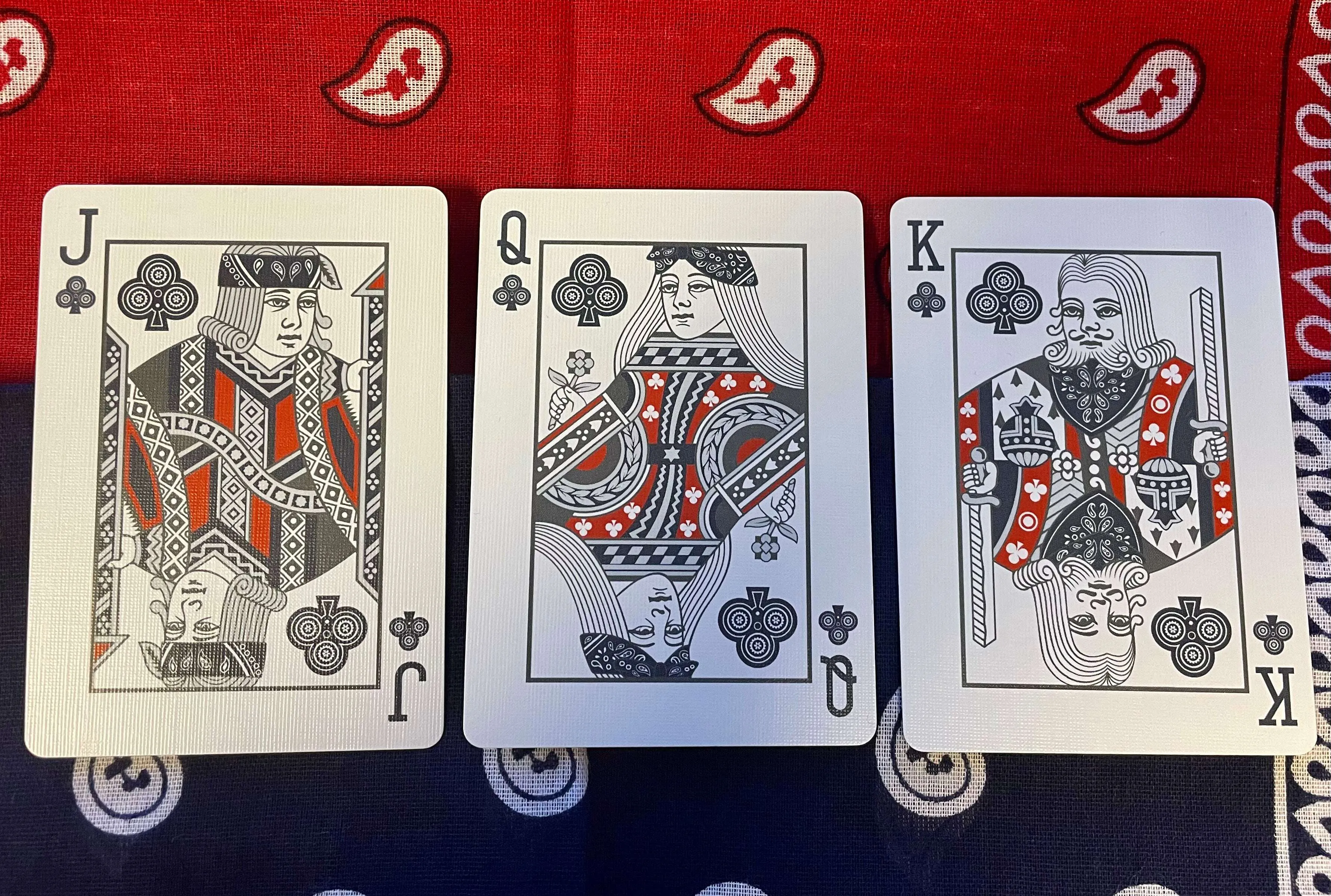 Bicycle Bandana Stripper Playing Cards - Sun Bleached Crimson