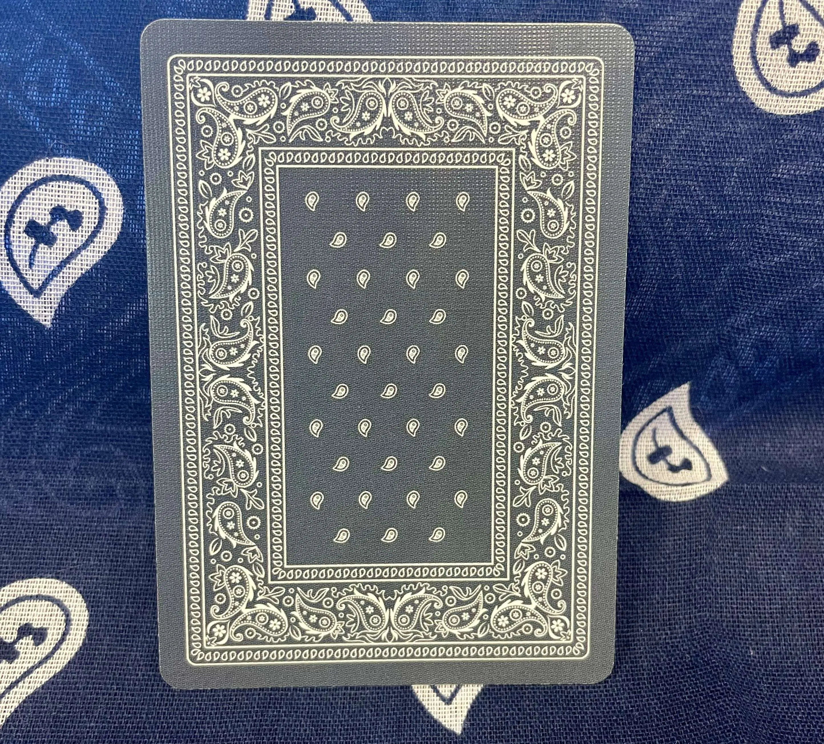 Bicycle Bandana Stripper Playing Cards - Worn Denim Blue